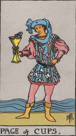 Карта Таро Паж Кубков — Page of Cups