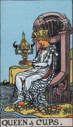 Карта Таро Королева Кубков — Queen of Cups