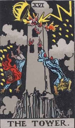 Карта Таро Башня — The Tower