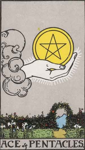 Карта Таро Туз Пентаклей — Ace of Pentacles