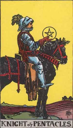 Карта Таро Рыцарь Пентаклей — Knight of Pentacles