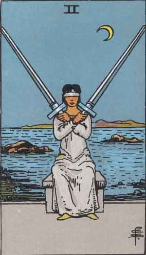 Карта Таро Двойка Мечей — Two of Swords