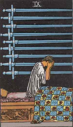 Карта Таро Девятка Мечей — Nine of Swords