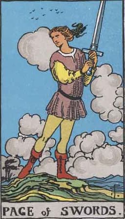 Карта Таро Паж Мечей — Page of Swords