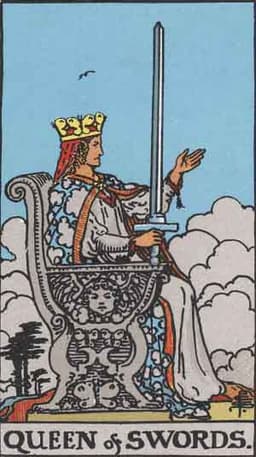 Карта Таро Королева Мечей — Queen of Swords