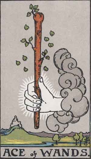 Карта Таро Туз Жезлов — Ace of Wands