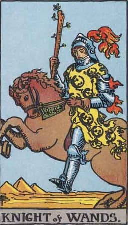 Карта Таро Рыцарь Жезлов — Knight of Wands