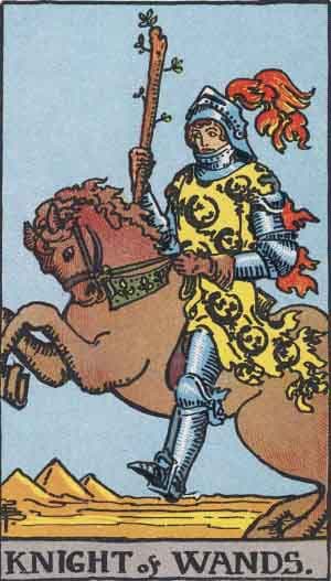 Карта Таро Рыцарь Жезлов — Knight of Wands